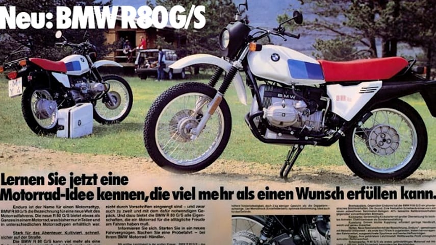 Here is a motorcycle idea that can fulfill more than just a wish. Loose translation of the title of this 1980 newspaper excerpt. By the end of the first year of production, the BMW R 80 G/S marketing division had moved close to 7,000 units, twice the number they had anticipated