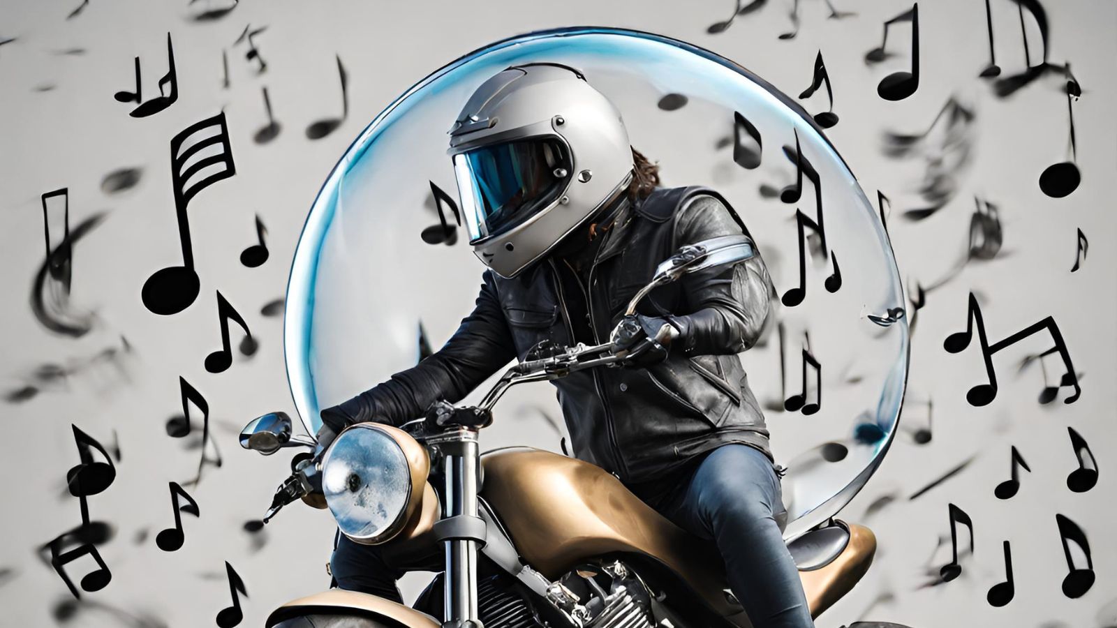 man on motorcycle helmet to show the best noise cancelling motorcycle helmets
