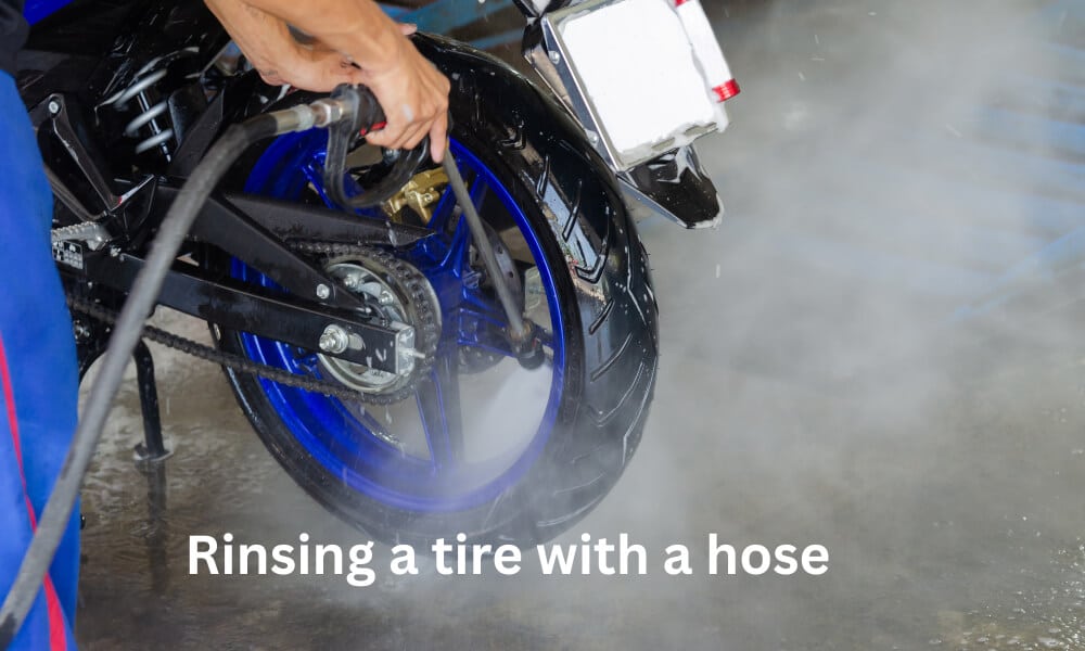 How to clean motorcycle tires