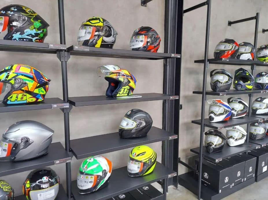 AGV Helmets Displayed at the AGV Bangkok Store
