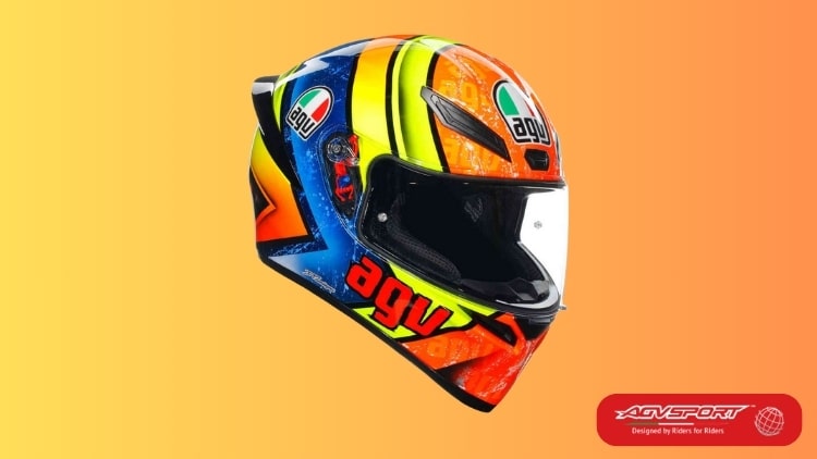 orange motorcycle helmets - AGV K1S Izan