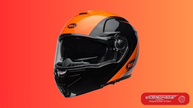 orange motorcycle helmets - Bell SRT Velo
