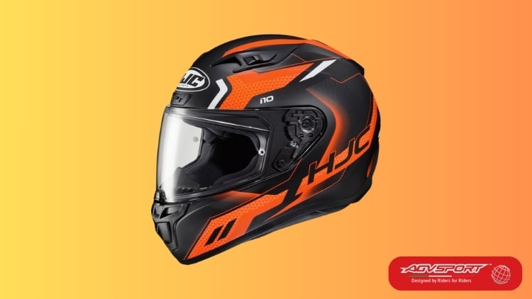 orange motorcycle helmets - HJCi100