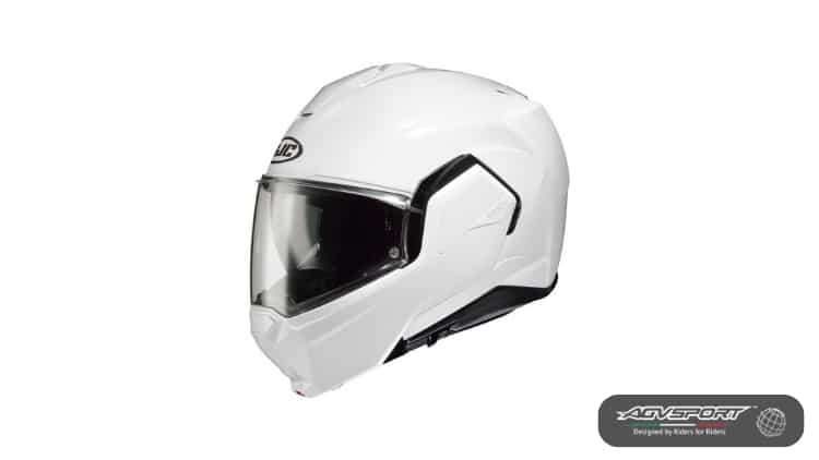white motorcycle helmets - HJC i100