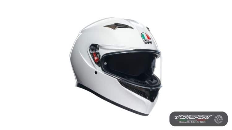 white Motorcycle Helmets - AGV K3